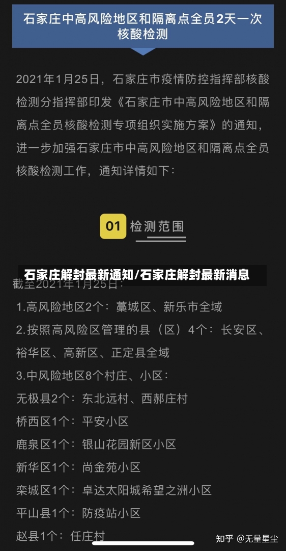 石家庄解封最新通知/石家庄解封最新消息-第1张图片-建明新闻