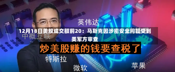 12月18日美股成交额前20：马斯克因涉密安全问题受到美军方审查-第1张图片-建明新闻