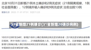 31省新增21例确诊(31省新增20确诊病例)-第3张图片-建明新闻