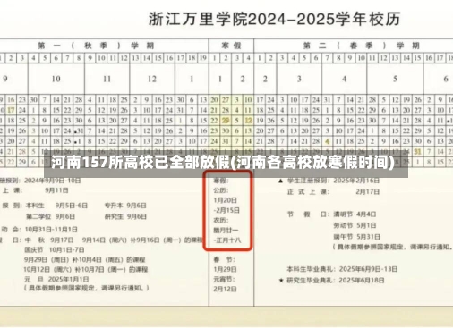 河南157所高校已全部放假(河南各高校放寒假时间)-第3张图片-建明新闻