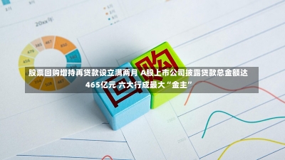 股票回购增持再贷款设立满两月 A股上市公司披露贷款总金额达465亿元 六大行成最大“金主”-第1张图片-建明新闻