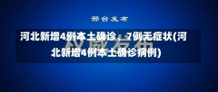 河北新增4例本土确诊、7例无症状(河北新增4例本土确诊病例)-第2张图片-建明新闻