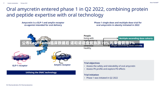 公布CagriSema临床数据后 诺和诺德盘前暴跌19% 礼来盘前涨7%-第1张图片-建明新闻