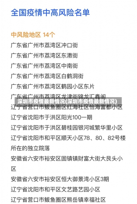 深圳市疫情最新情况(深圳市疫情最新情况)-第1张图片-建明新闻