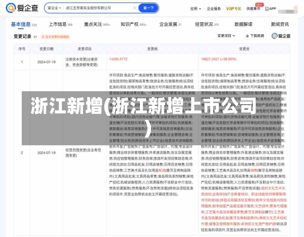 浙江新增(浙江新增上市公司)-第3张图片-建明新闻