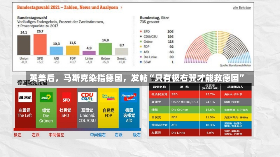 英美后，马斯克染指德国，发帖“只有极右翼才能救德国”-第1张图片-建明新闻