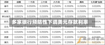 多家银行预防性下调美元存款利率-第1张图片-建明新闻