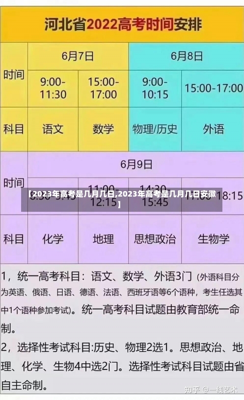 【2023年高考是几月几日,2023年高考是几月几日安徽】-第1张图片-建明新闻