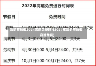 清明节放假2024高速免费吗?(2021年清明节放假高速免费)-第3张图片-建明新闻