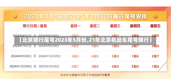 【北京限行尾号2023年5月份,21年北京机动车尾号限行】-第1张图片-建明新闻