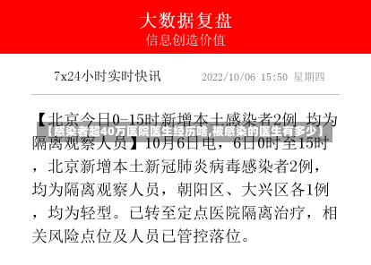 【感染者超40万医院医生经历啥,被感染的医生有多少】-第3张图片-建明新闻