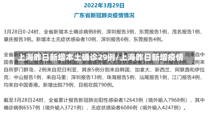 上海昨日新增本土确诊29例/上海昨日新增疫情-第1张图片-建明新闻