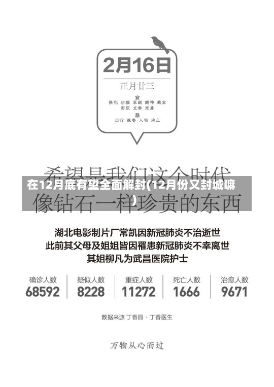 在12月底有望全面解封(12月份又封城嘛)-第1张图片-建明新闻