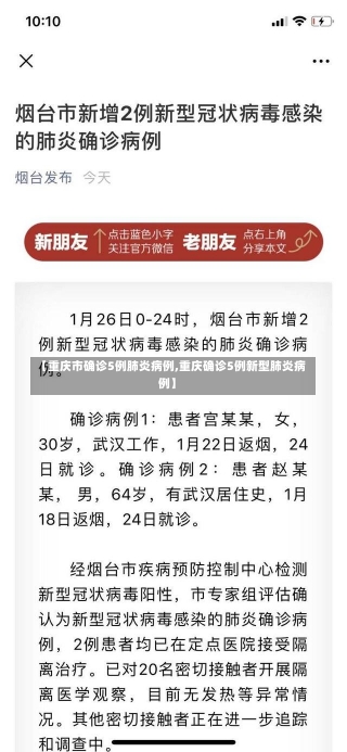 【重庆市确诊5例肺炎病例,重庆确诊5例新型肺炎病例】-第2张图片-建明新闻