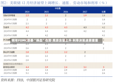 明年FOMC票委“换血”在即 鹰派含量上升 利率决策迷雾重重-第1张图片-建明新闻