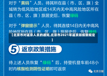 【北京市对返京人员的通知,北京市2021年返京防疫新规定】-第3张图片-建明新闻