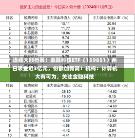 连续大额抢筹！金融科技ETF（159851）两日吸金近3亿元，份额创新高！机构：计算机大有可为，关注金融科技-第1张图片-建明新闻