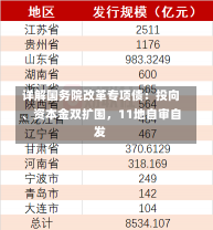 详解国务院改革专项债：投向、资本金双扩围，11地自审自发-第1张图片-建明新闻