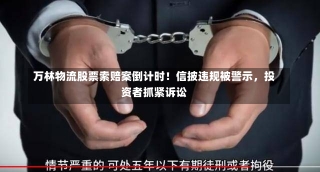 万林物流股票索赔案倒计时！信披违规被警示，投资者抓紧诉讼-第1张图片-建明新闻