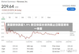 美国钢铁跌超1.9% 新日铁延长收购截止日期至明年一季度-第2张图片-建明新闻