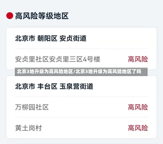 北京3地升级为高风险地区/北京3地升级为高风险地区了吗-第2张图片-建明新闻