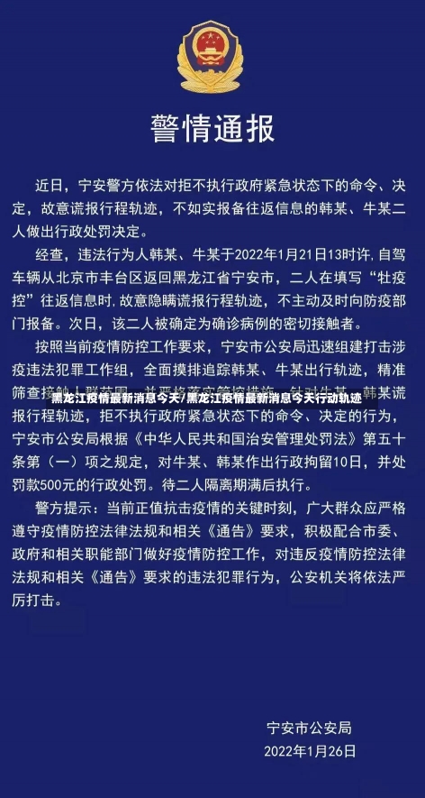 黑龙江疫情最新消息今天/黑龙江疫情最新消息今天行动轨迹-第1张图片-建明新闻