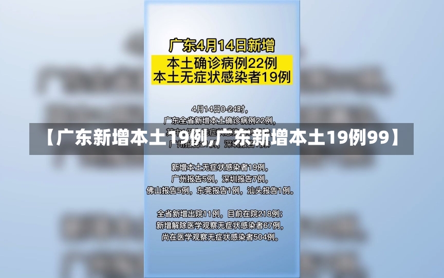 【广东新增本土19例,广东新增本土19例99】-第1张图片-建明新闻