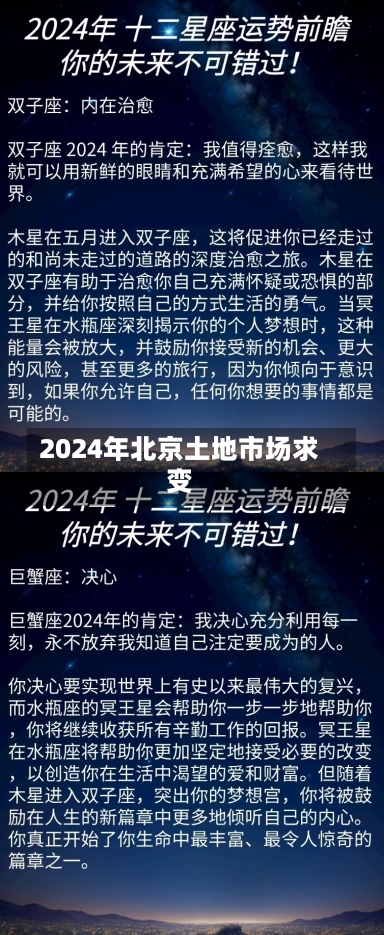 2024年北京土地市场求变-第2张图片-建明新闻