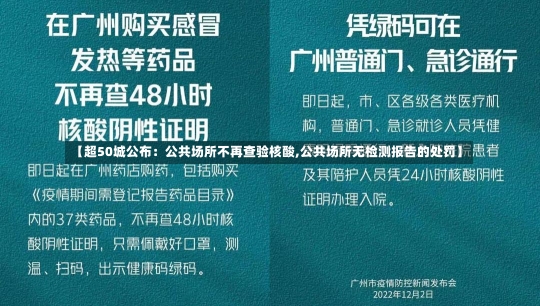 【超50城公布：公共场所不再查验核酸,公共场所无检测报告的处罚】-第2张图片-建明新闻