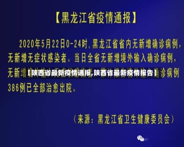 【陕西省最新疫情通报,陕西省最新疫情报告】-第2张图片-建明新闻