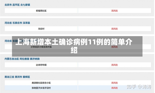 上海新增本土确诊病例11例的简单介绍-第2张图片-建明新闻