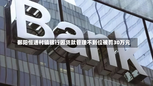 鄱阳恒通村镇银行因贷款管理不到位被罚30万元-第2张图片-建明新闻