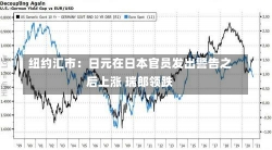 纽约汇市：日元在日本官员发出警告之后上涨 瑞郎领跌-第2张图片-建明新闻