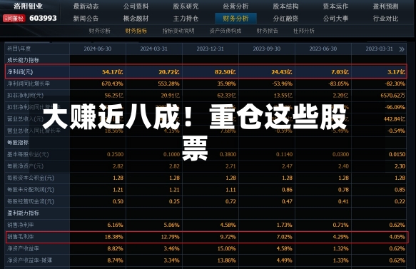 大赚近八成！重仓这些股票-第2张图片-建明新闻