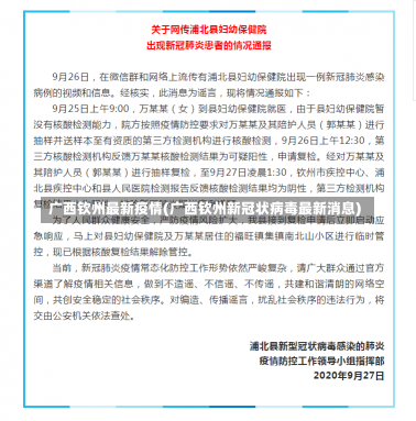 广西钦州最新疫情(广西钦州新冠状病毒最新消息)-第2张图片-建明新闻