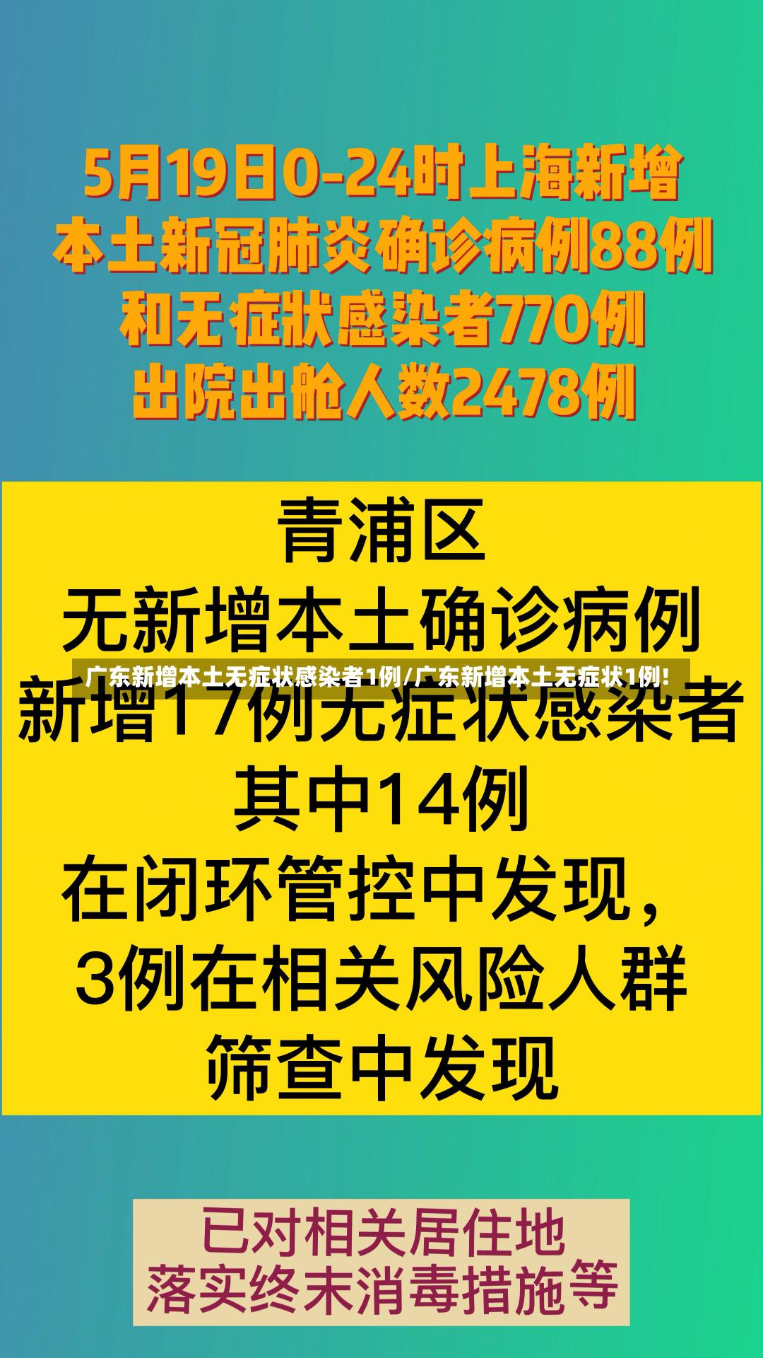 广东新增本土无症状感染者1例/广东新增本土无症状1例!-第1张图片-建明新闻