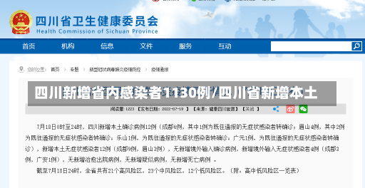 四川新增省内感染者1130例/四川省新增本土-第1张图片-建明新闻