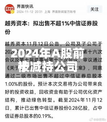 2024年A股前十
被减持公司-第1张图片-建明新闻