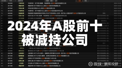 2024年A股前十
被减持公司-第2张图片-建明新闻