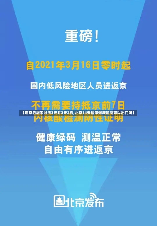 【返京后居家监测3天并3天2检,北京14天居家健康监测可以出门吗】-第3张图片-建明新闻