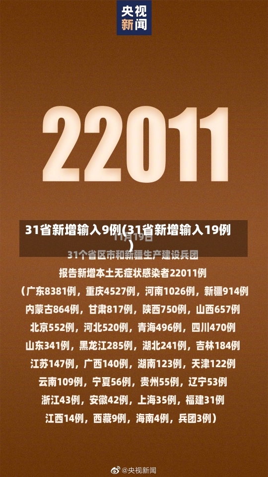 31省新增输入9例(31省新增输入19例)-第2张图片-建明新闻