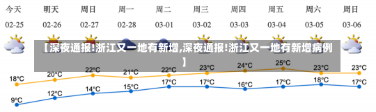 【深夜通报!浙江又一地有新增,深夜通报!浙江又一地有新增病例】-第2张图片-建明新闻